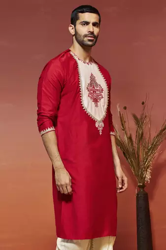 red viscose kurta
