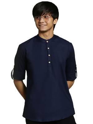  navy blue short kurta 2