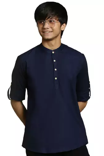  navy blue short kurta