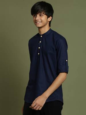  navy blue short kurta 3