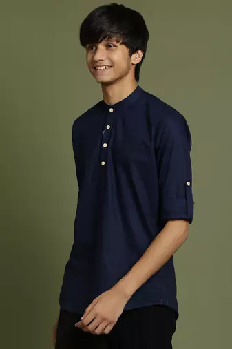  navy blue short kurta