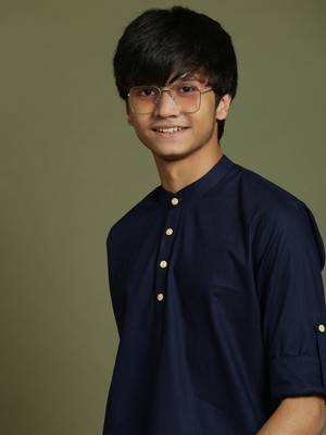  navy blue short kurta 1