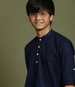  navy blue short kurta