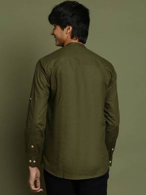  dark green short kurta 3