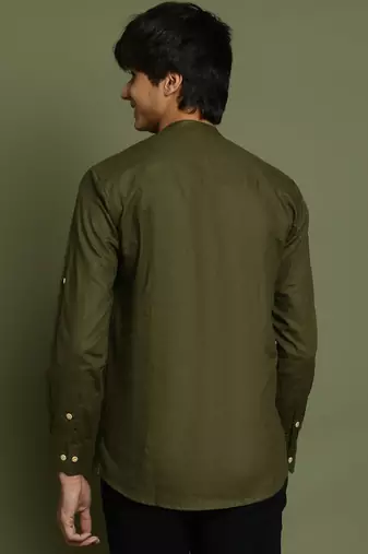  dark green short kurta