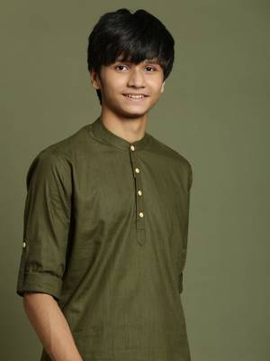  dark green short kurta 4