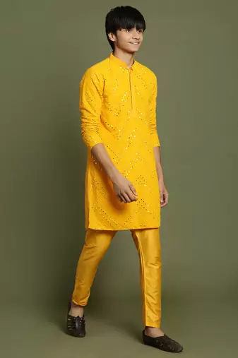  yellow kurta pyjama set