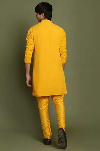  yellow kurta pyjama set