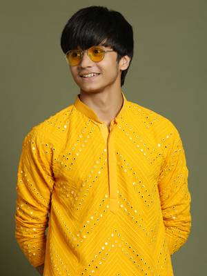  yellow kurta pyjama set 4