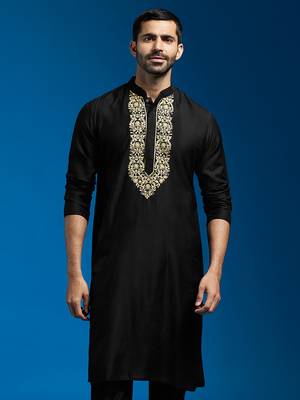  black viscose kurta 1