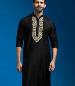  black viscose kurta