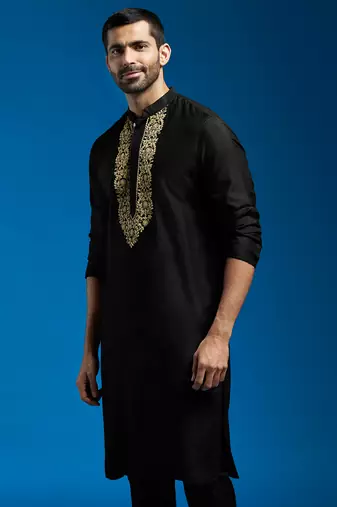  black viscose kurta