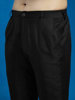  black viscose kurta and pyjama set 4
