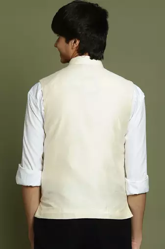 Vastramay yuva boys' cream nehru jacket
