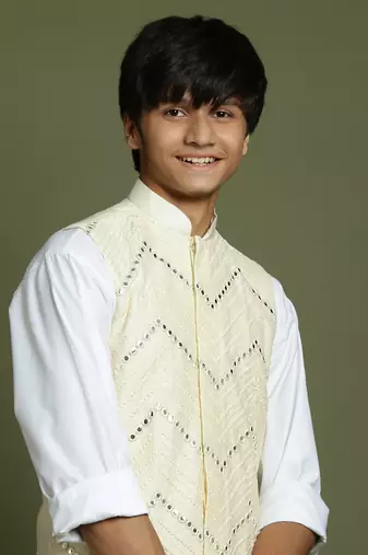 Vastramay yuva boys' cream nehru jacket