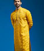  yellow chanderi kurta
