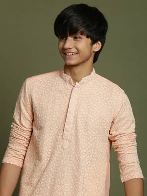  pink and cream kurta pyjama set 4