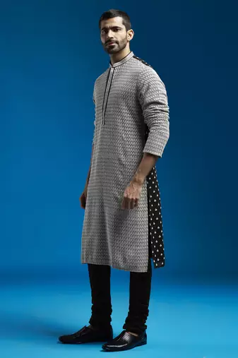  black georgette kurta and pyjama set