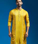  mustard tissue kurta