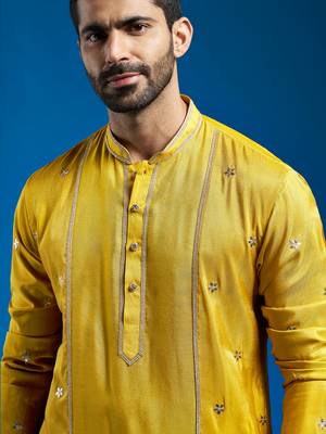  mustard tissue kurta 2