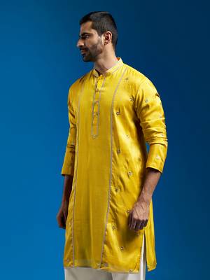  mustard tissue kurta 3