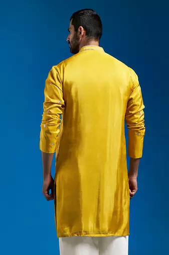  mustard tissue kurta