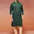  bottle green silk blend kurta and pyjama set