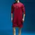  men's maroon silk blend kurta and pyjama set