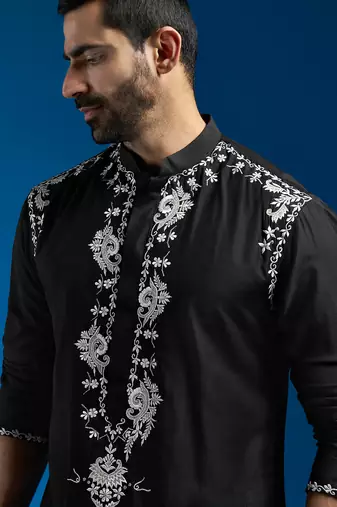  black viscose kurta