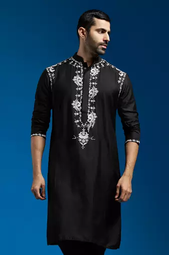  black viscose kurta