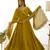 Olive Colour Party wear Pure Roman Silk Fully  Gown Set