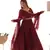Maroon Colour Party wear Pure Roman Silk Fully  Gown Set