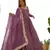 Mauve Colour Party wear Pure Roman Silk Fully  Gown Set