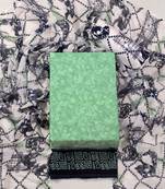 Sea green crepe printed summer collection unstitched suit with chiffon dupatta