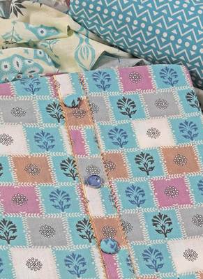 Multi cotton printed summer collection unstitched suit with cotton dupatta 5