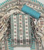 Multi cotton printed summer collection unstitched suit with cotton dupatta