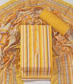 Multi cotton printed summer collection unstitched suit with cotton dupatta