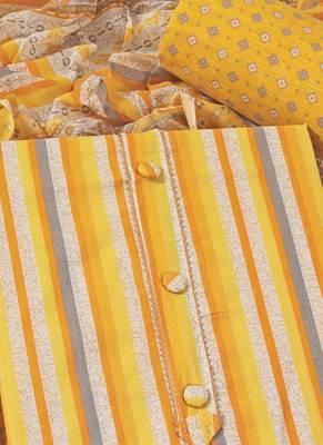 Multi cotton printed summer collection unstitched suit with cotton dupatta 5