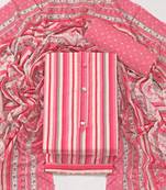 Multi cotton printed summer collection unstitched suit with cotton dupatta