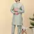 Men silk blend olive kurta and churidar