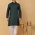 Men green stripes pure cotton kurta with pyjamas