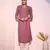 women mauve straight pure cotton kurta