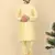 Men silk blend lime yellow kurta and churidar