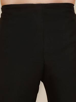 Black Cotton Plain Pathani Suit  6