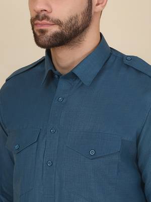 Men cotton blue pathani kurta with salwar 2