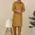 Men cotton mustard pathani kurta with salwar