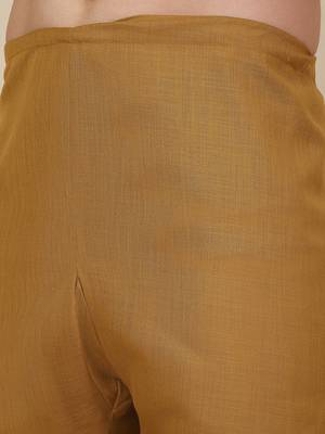 Men cotton mustard pathani kurta with salwar 5