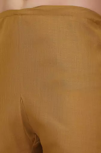 Men cotton mustard pathani kurta with salwar