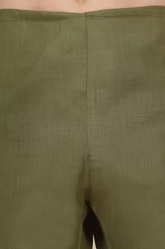 Olive Green Eid Pathani Salwar Kurta for Men