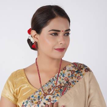 Four strand natural ruby necklace for women 2